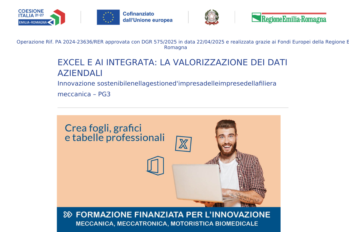 EXCEL E AI INTEGRATA: la valorizzazione dei dati aziendali