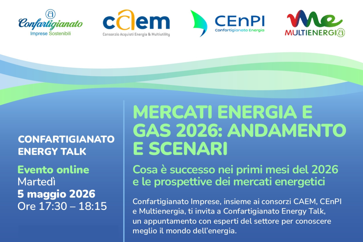 ENERGY TALK – MERCATI ENERGIA E GAS 2026: ANDAMENTO E SCENARI