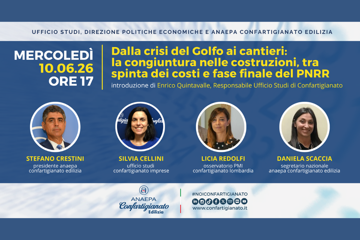 WEBINAR: SCENARIO E PROSPETTIVE DEL SETTORE DELLE COSTRUZIONI NELLA FASE FINALE DEL PNRR