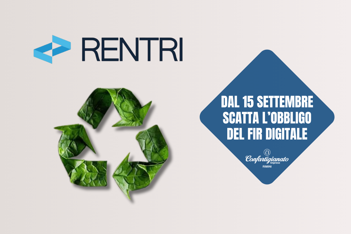 RENTRI – DAL 15 SETTEMBRE 2026 SCATTA L’OBBLIGO DEL FIR DIGITALE